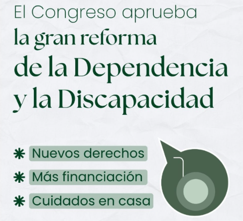 El Congreso aprueba la reforma de la Dependencia y la Discapacidad